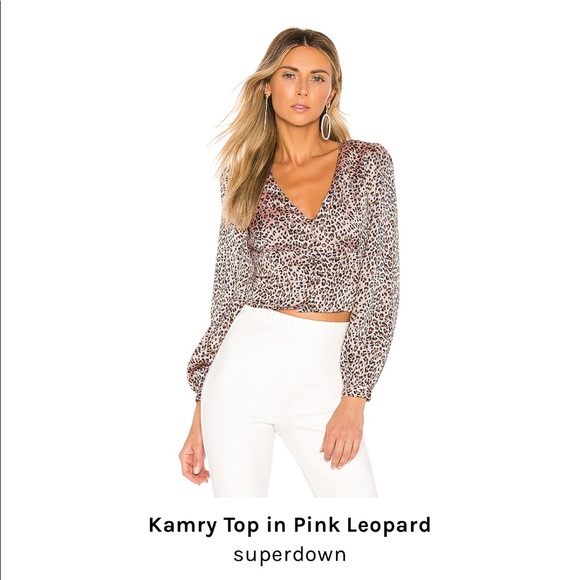 NWT superdown Kamry Top in Pink Leopard - Picture 1 of 4